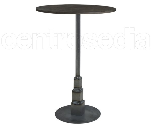 "Stone" Round Base Cast Iron Tall Table