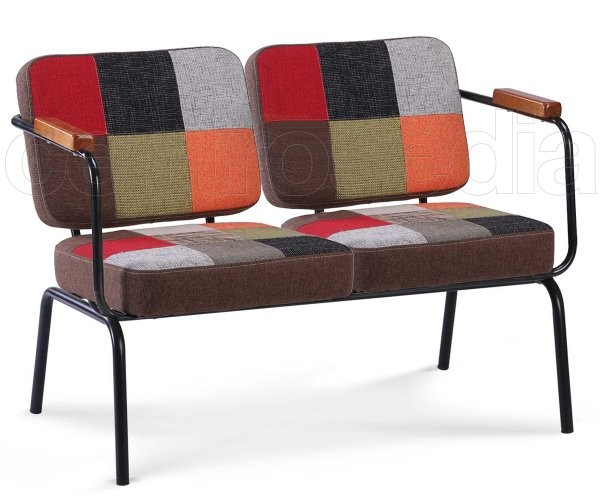 "Twist" Vintage Fabric Sofa