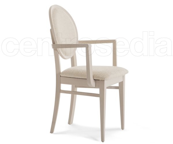 "Cleo" Upholstered Wooden Armchair