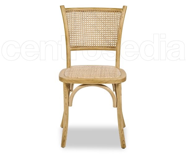 Sissi Wooden Chair - Rattan Seat
