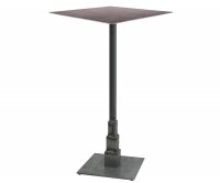"Stone" Square Base Cast Iron Tall Table