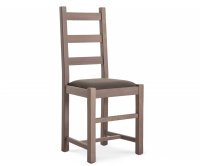 "Rustica" Wood Chair - Padded Seat