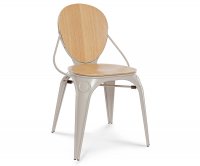 "Mascha" Metal and Wood Chair