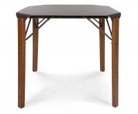 "Logan" Old Style Wooden Table 80x80 - Iron Top