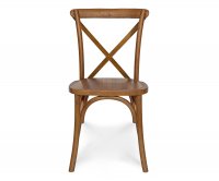 "Cross" Wooden Chair - Wood Seat