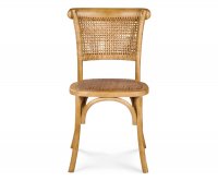Vera Wooden Chair - Rattan Seat