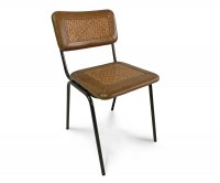 Wally Real Leather Metal Chair